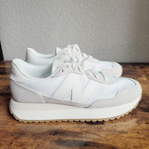 New Balance Shoes - New Balance 237 WS237NN Womens Sneakers Casual Shoes Size 6 Gray Beige Suede New